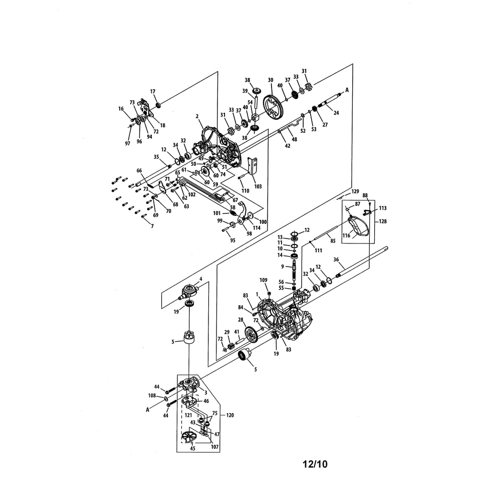 Hydro Gear Diagram and Parts List for 13AF91AP056  Cub Cadet Lawn Tractor